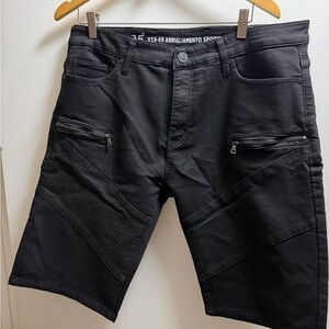 V 1969 Italia Black Denim Shorts Abbigliamento Sportiva -Never Worn